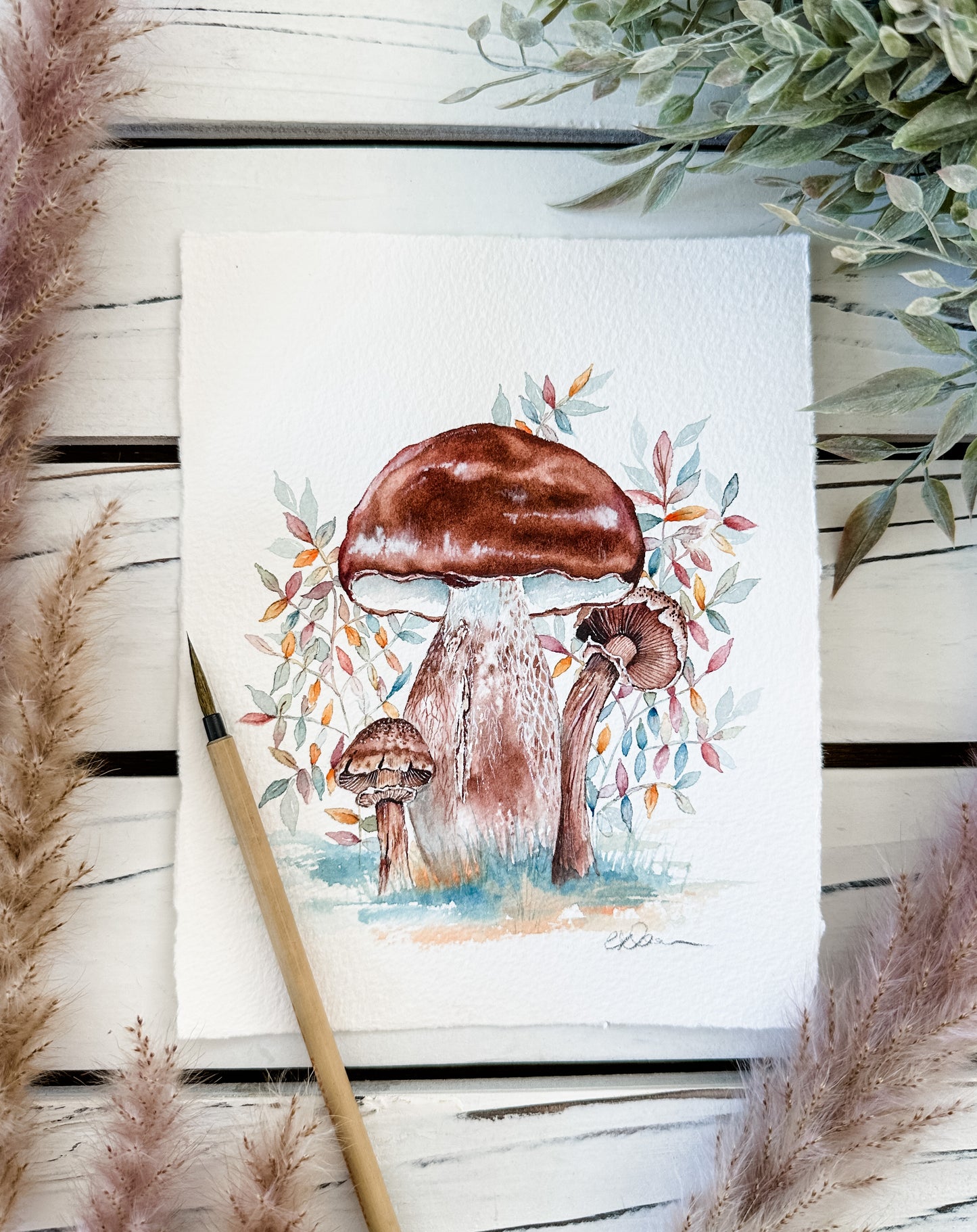 brown autumn mushrooms