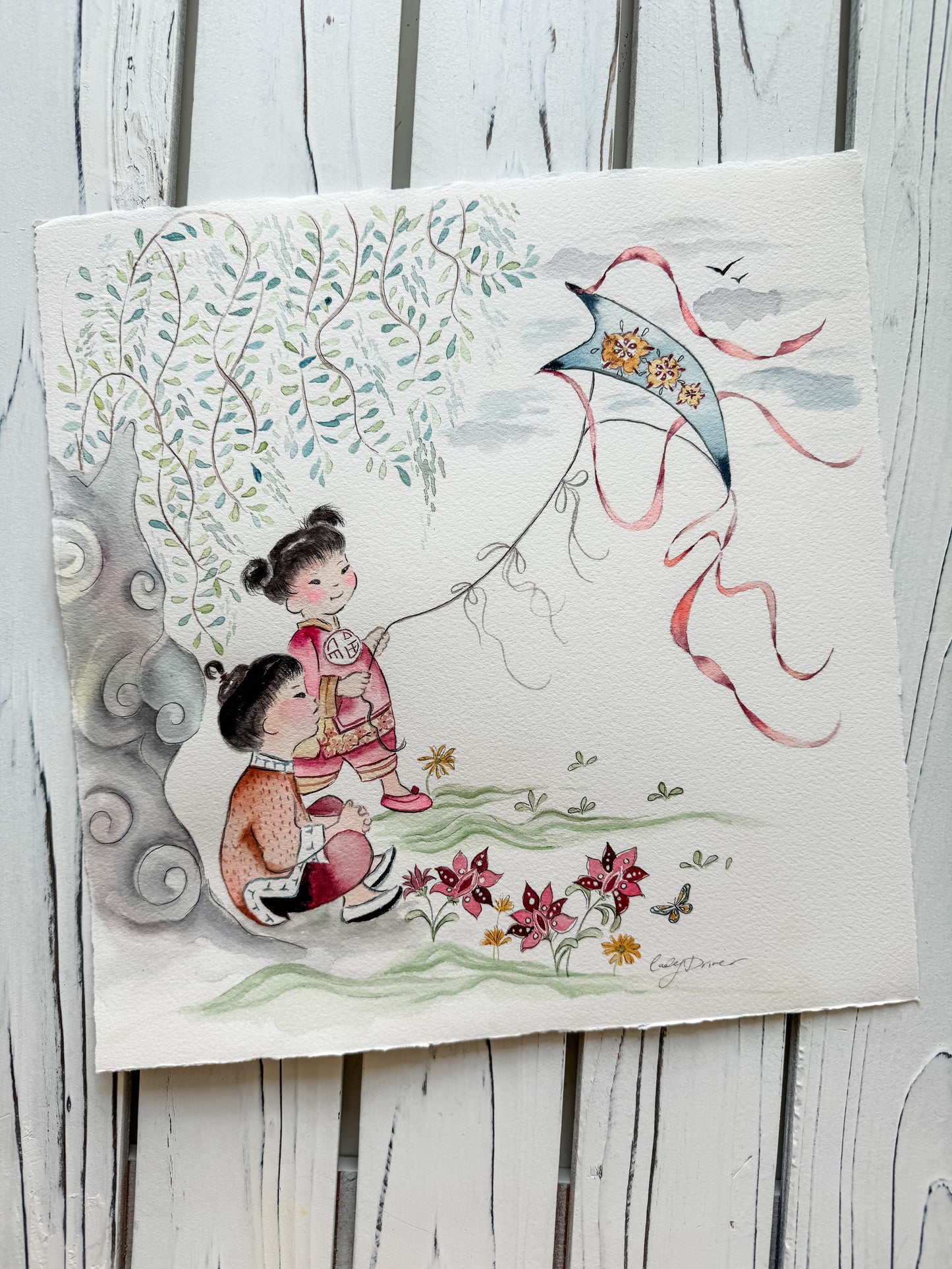 china children kite print