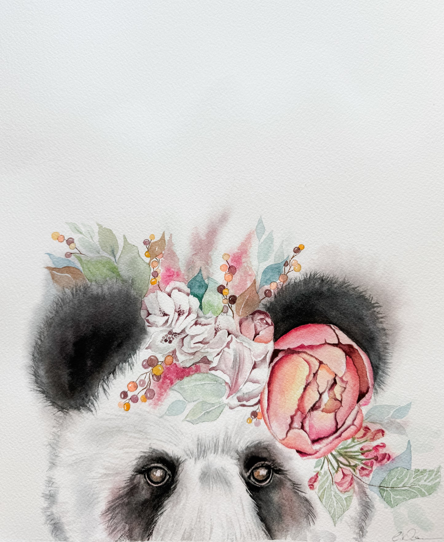 peeking panda print