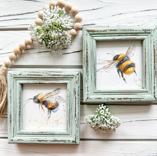 boho framed bee set
